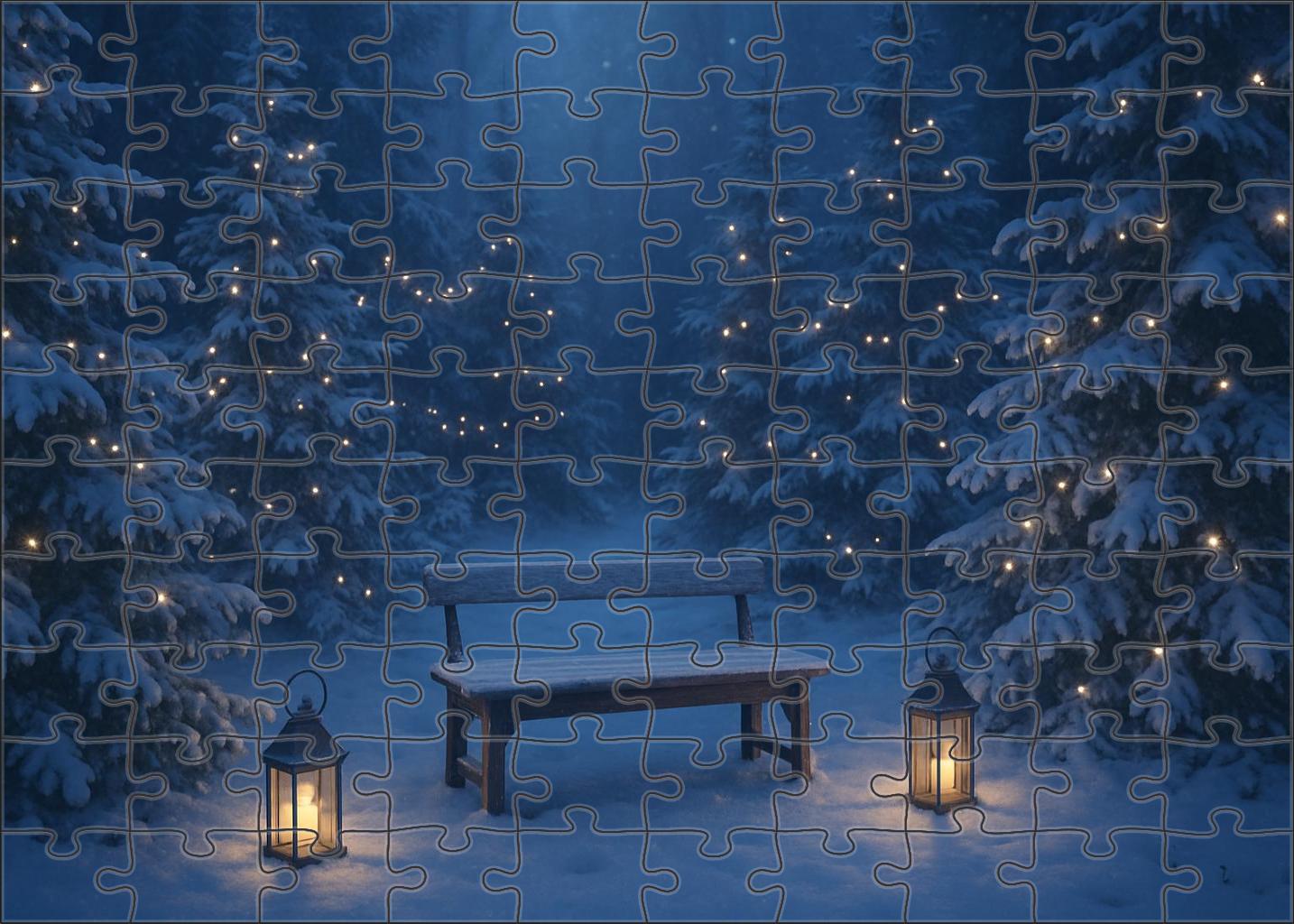 Winter Forest Twilight Custom Jigsaw Puzzle