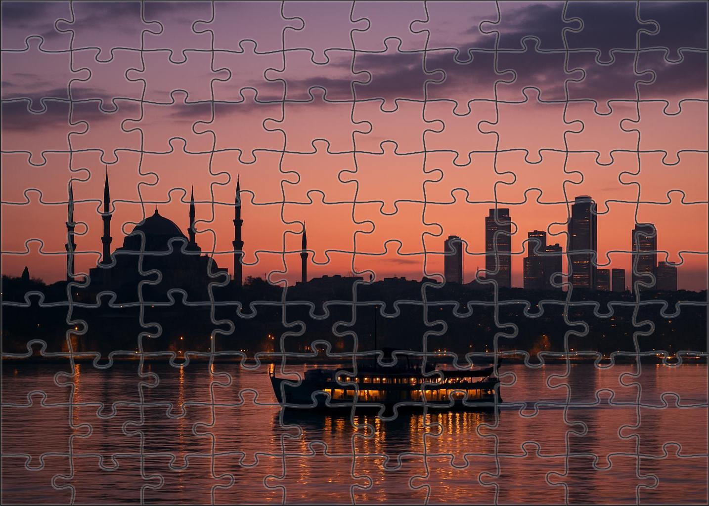 Istanbul Bosphorus Skyline A Historic Crossroad Of Continents 100 Piece Puzzle