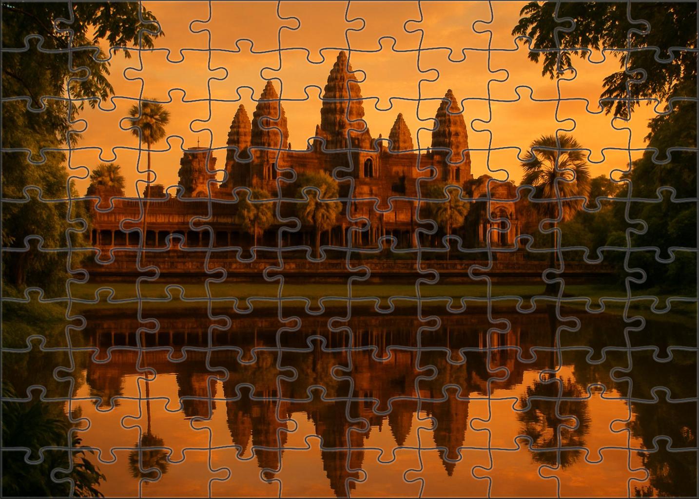 Angkor Wat Situated In Siem Reap Cambodia Identified By 7356 Globally As A Sprawling Temple Complex And Khmer Architectural Marvel Easy Puzzles