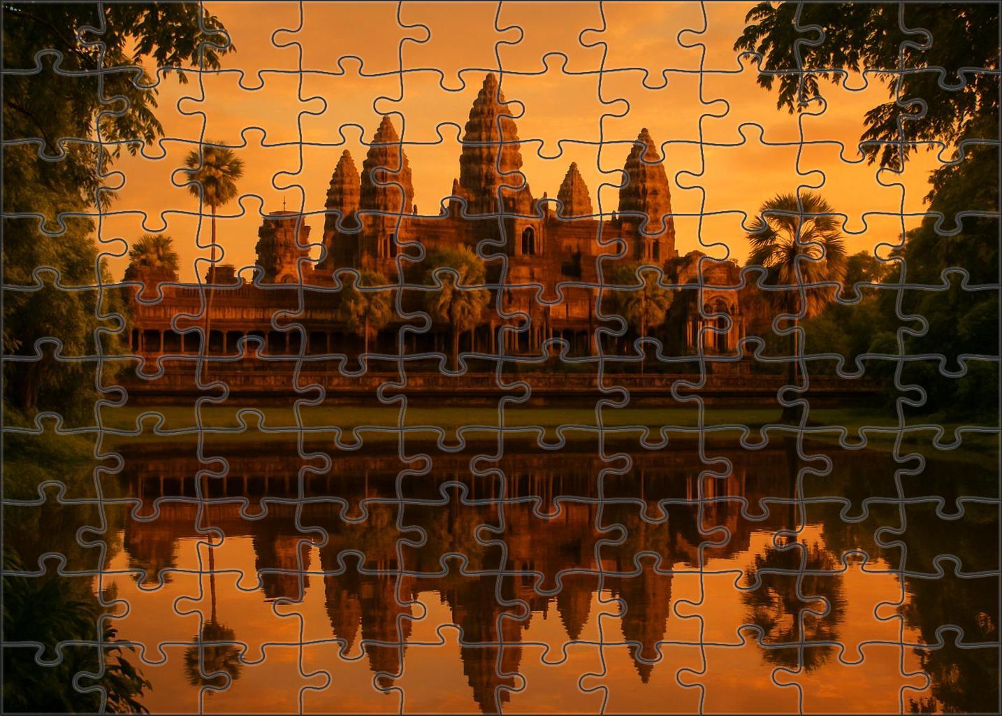 Angkor Wat Situated In Siem Reap Cambodia Identified By 7356 Globally As A Sprawling Temple Complex And Khmer Architectural Marvel Easy Puzzles