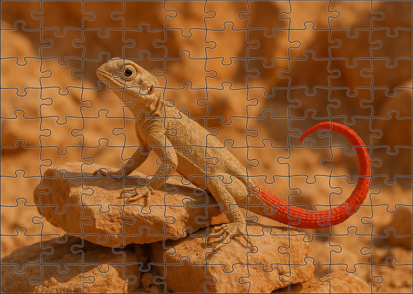 Crimson Tail Flicker Agile Desert Sprite 50 Piece Puzzle