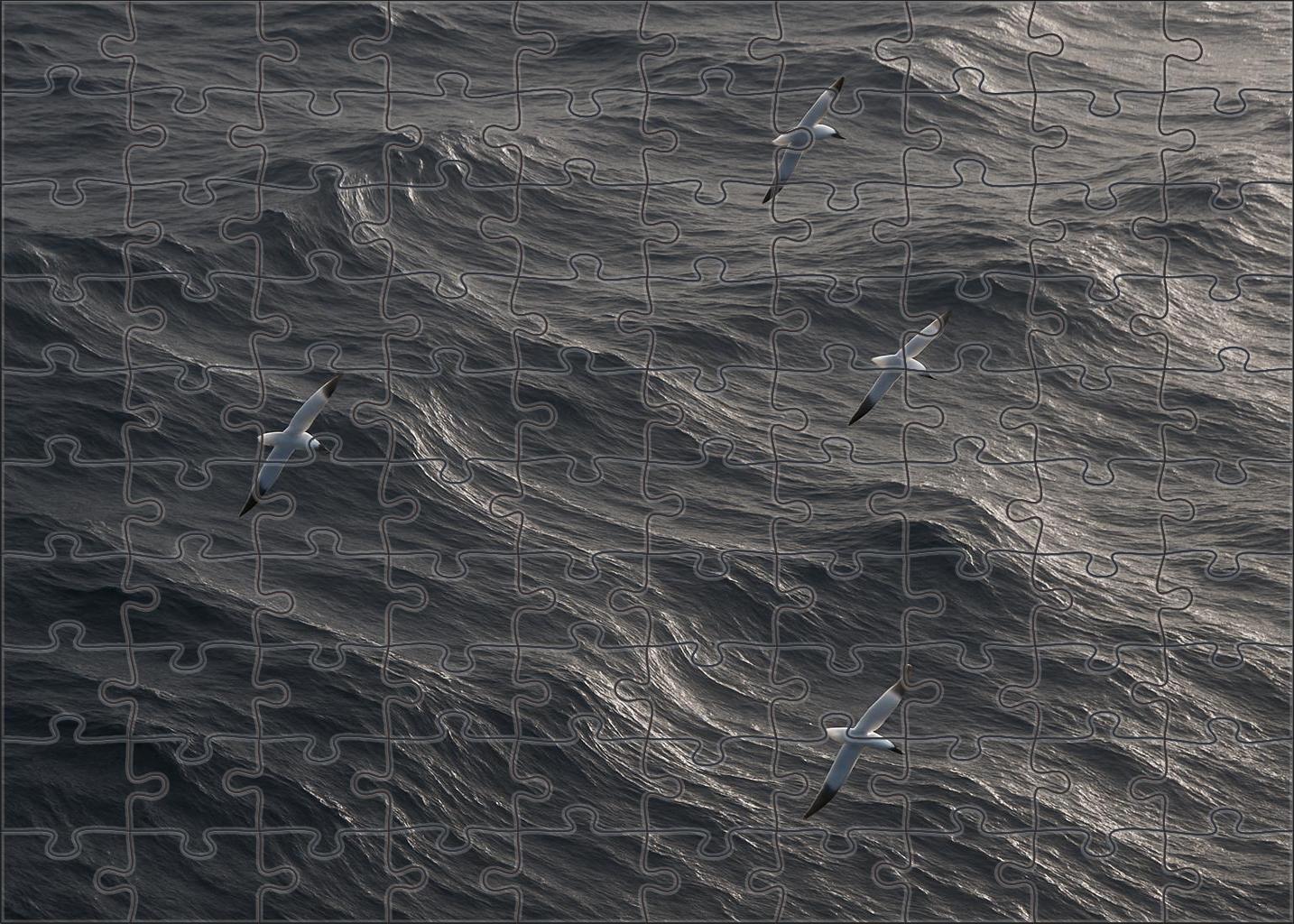 Silver Surface Current Ribbons 500 Piece Puzzle