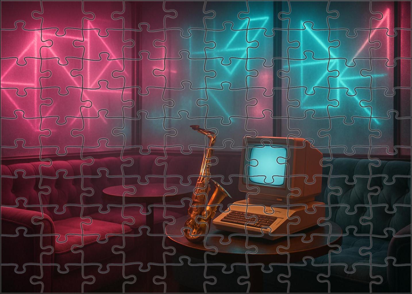 Dreamwave Lounge Revival Smooth Jazz And Vaporwave Fusion Puzzle Collection