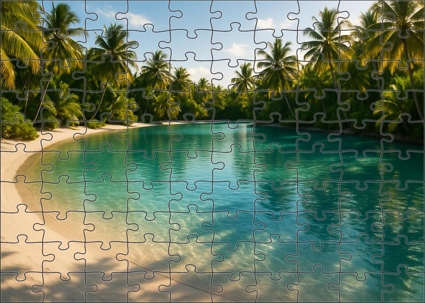 Sapphire Lagoon Seclusion Mini Puzzle