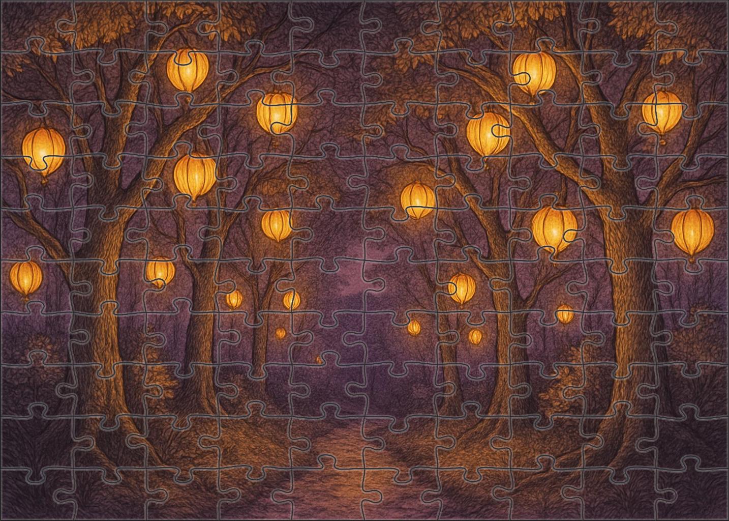 Whispering Lantern Trees Puzzle Collection