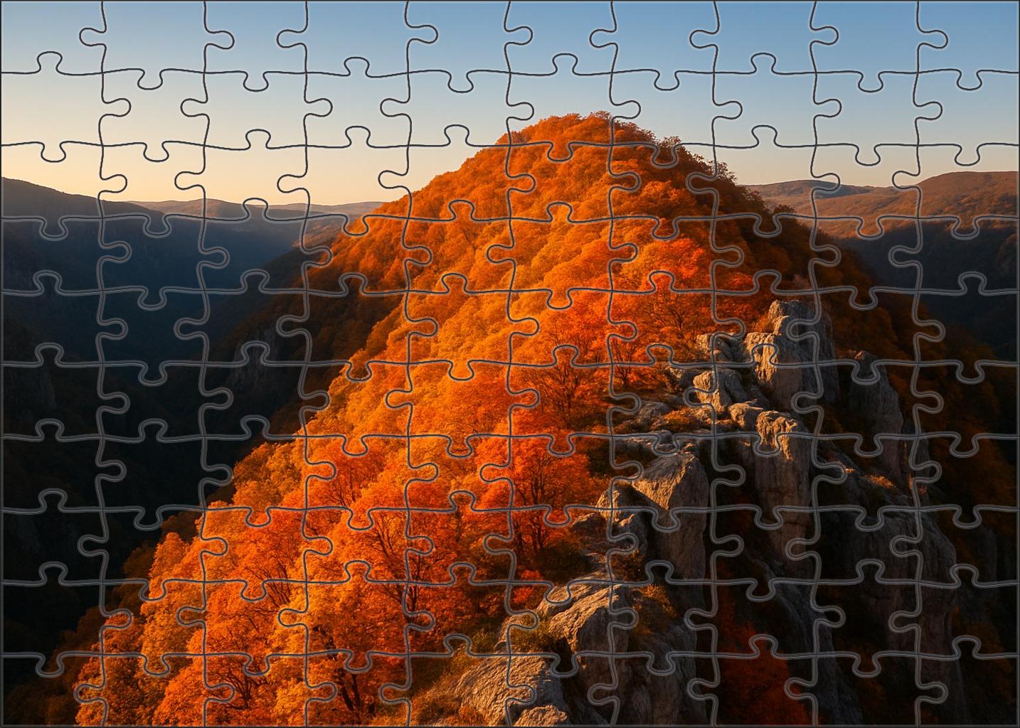 Crimson Autumn Ridge 100 Piece Puzzle