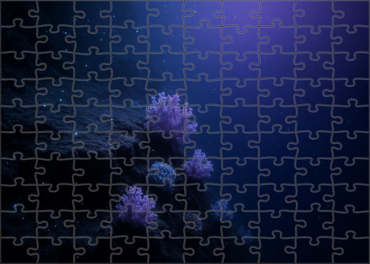 Twilight Abyssal Shelf Silent Depths Beneath Faint Blue Glow 50 Piece Puzzle