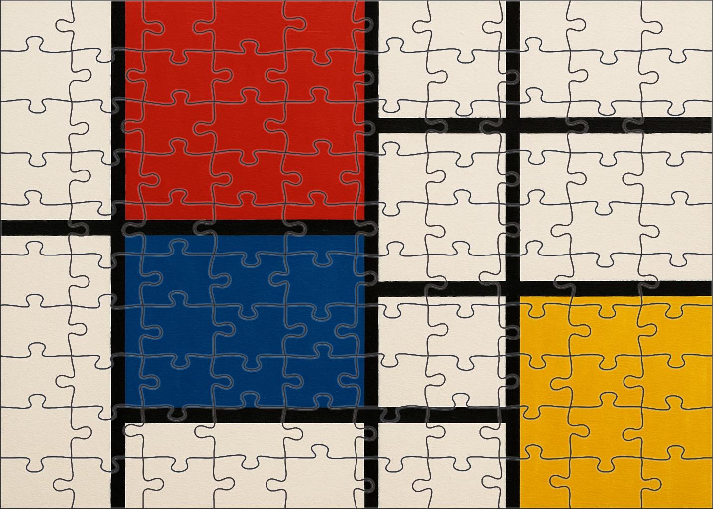 Composition With Red Blue And Yellow 200 Piece Puzzle