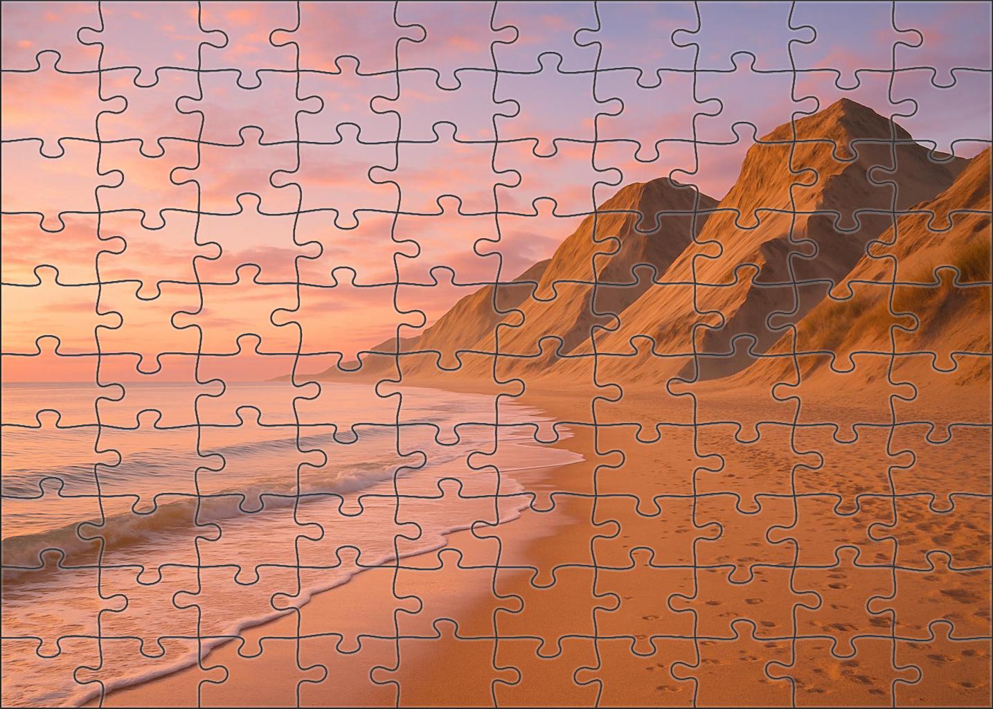 Sunrise Dune Beach Puzzle For Adults