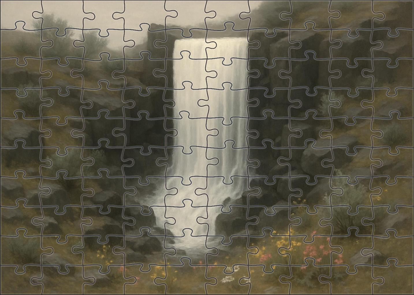 Ivory Ribbon Plunge Premium Puzzle Pieces