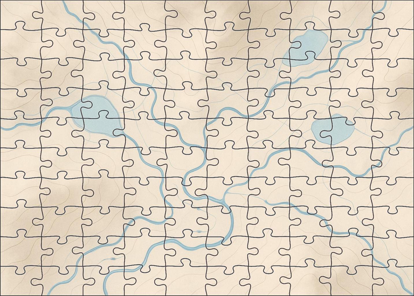 Hydrological Network Overlay 20 Piece Puzzle