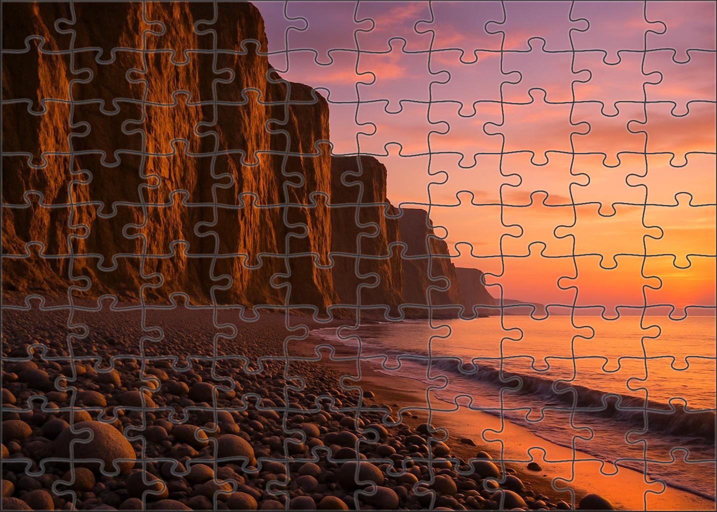 Twilight Cliffs Coast Puzzle Fun
