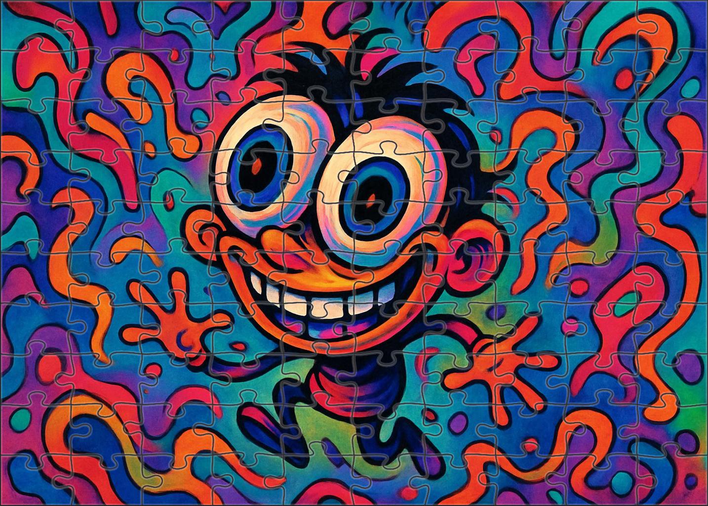 Surreal Internet Meme Art Absurd Humor Meets Digital Expressionism Custom Jigsaw Puzzle