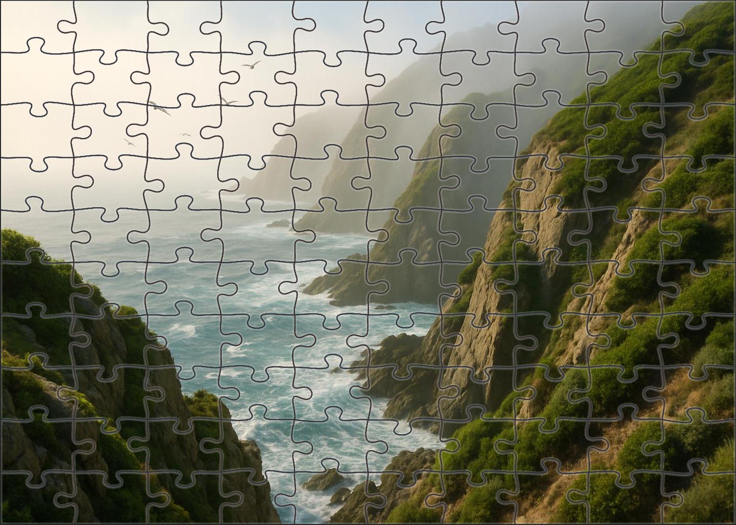 Serene Coastal Bluff Puzzle Collection