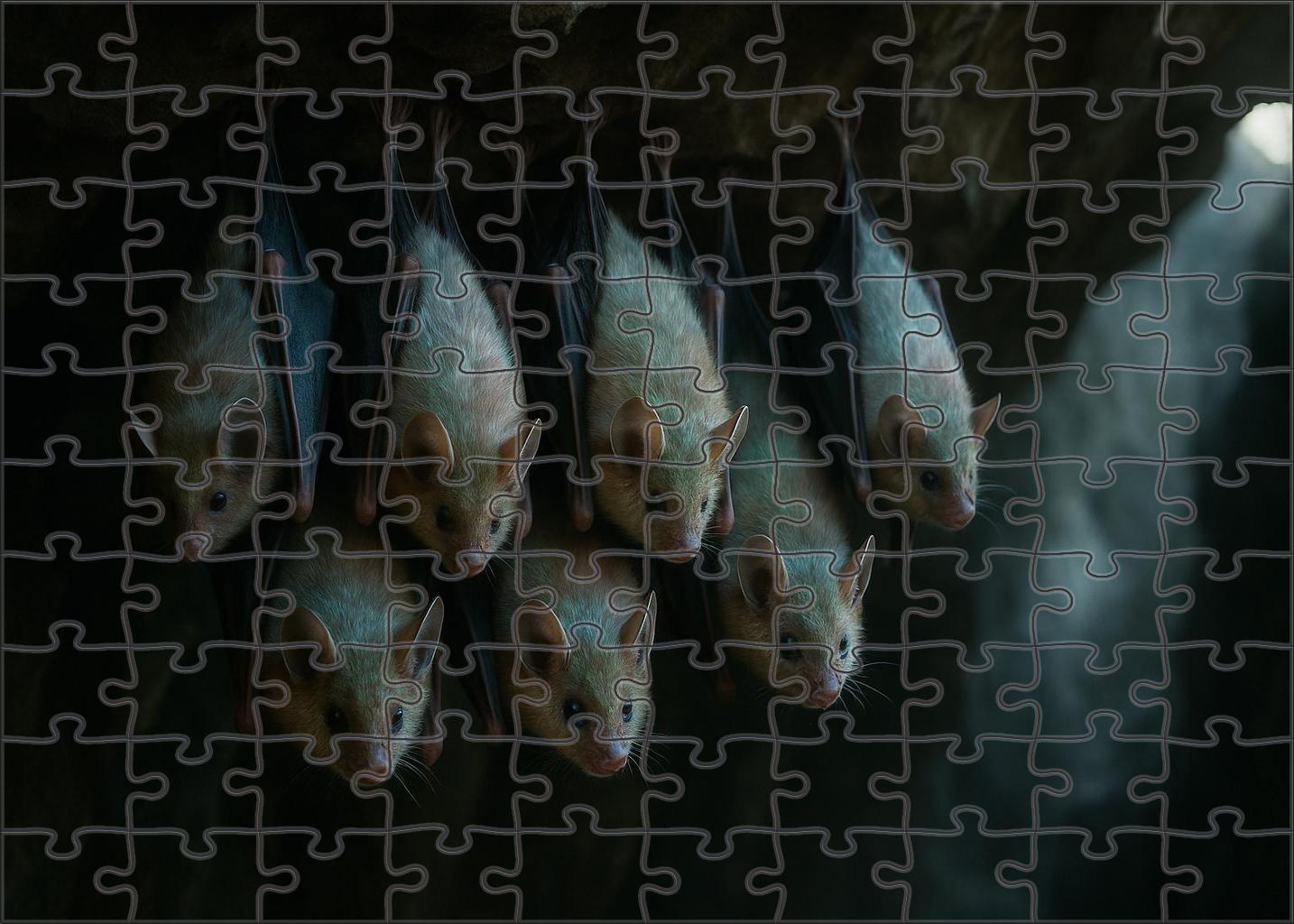 Pearlwing Bat Small Flying Mammal With Iridescent Fur And Echo-communication Custom Jigsaw Puzzle