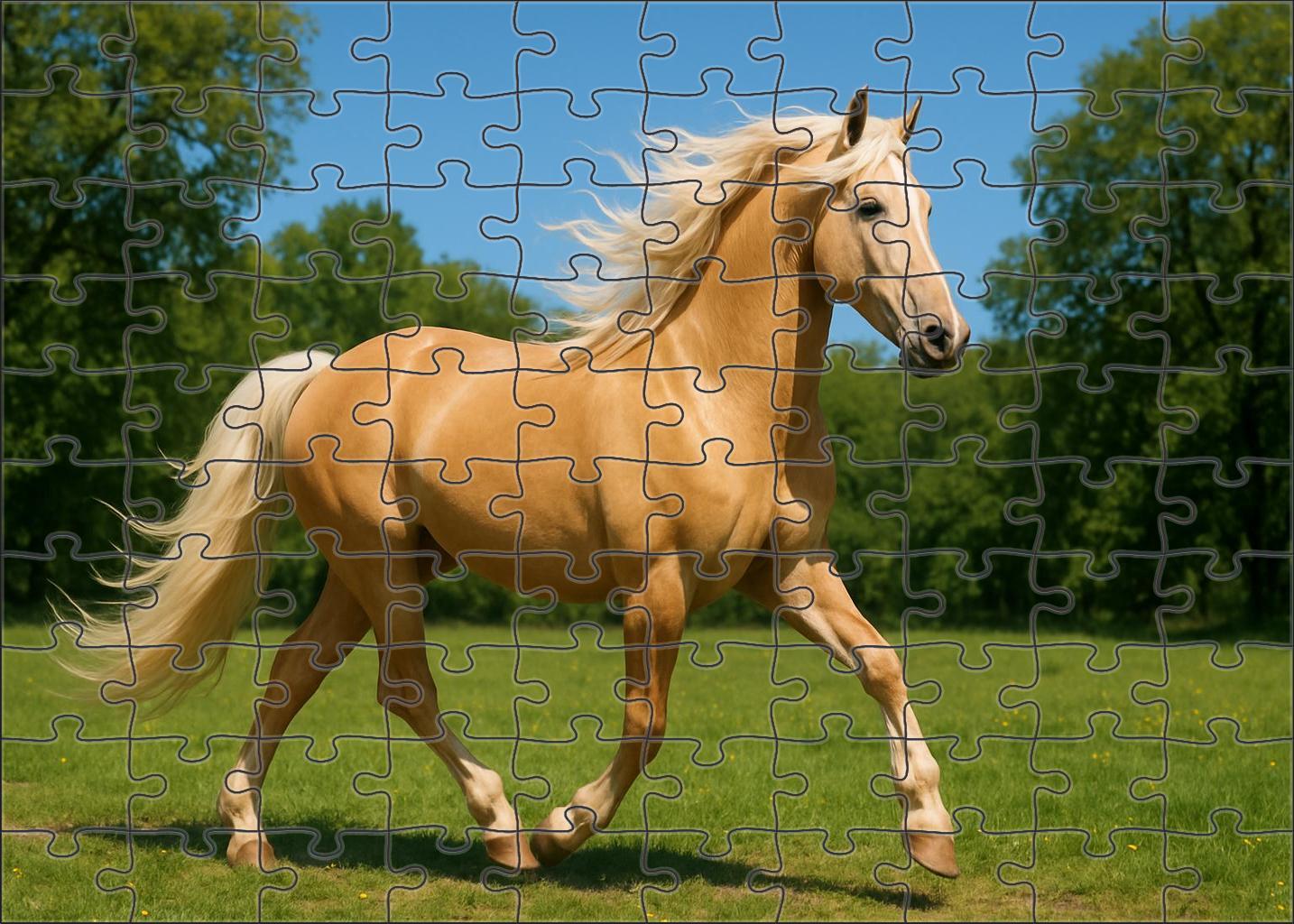 Silver Crest Gaiter Graceful Palomino With Smooth Trot 500 Piece Puzzle