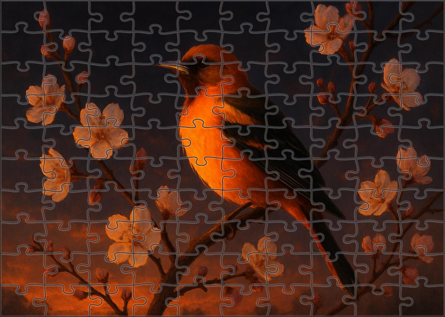 Sunset Oriole Vibrant Evening Songster Puzzle Fun