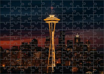 The Space Needle Seattle Usa Recognized By 6987 Globally As A Symbol Of Futuristic Design Unique Puzzle Design