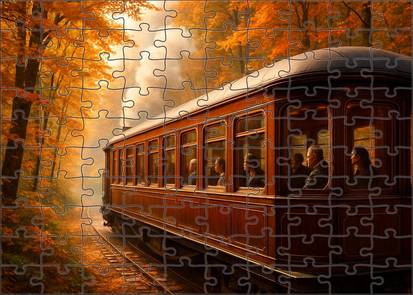 Luxury Steam-powered Scenic Railcar Puzzle Collection