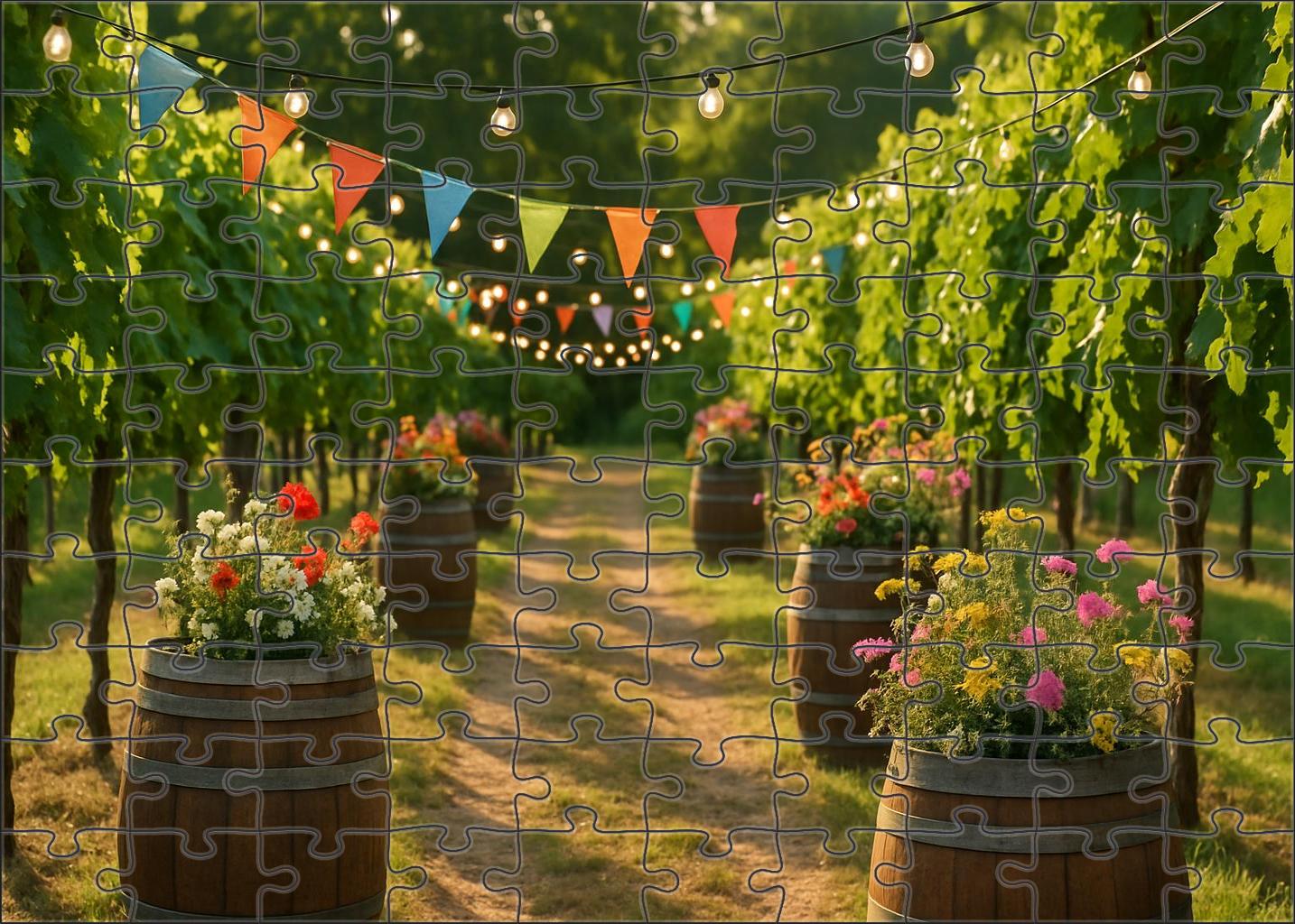 Rustic Summer Vineyard Fte Puzzle For Adults