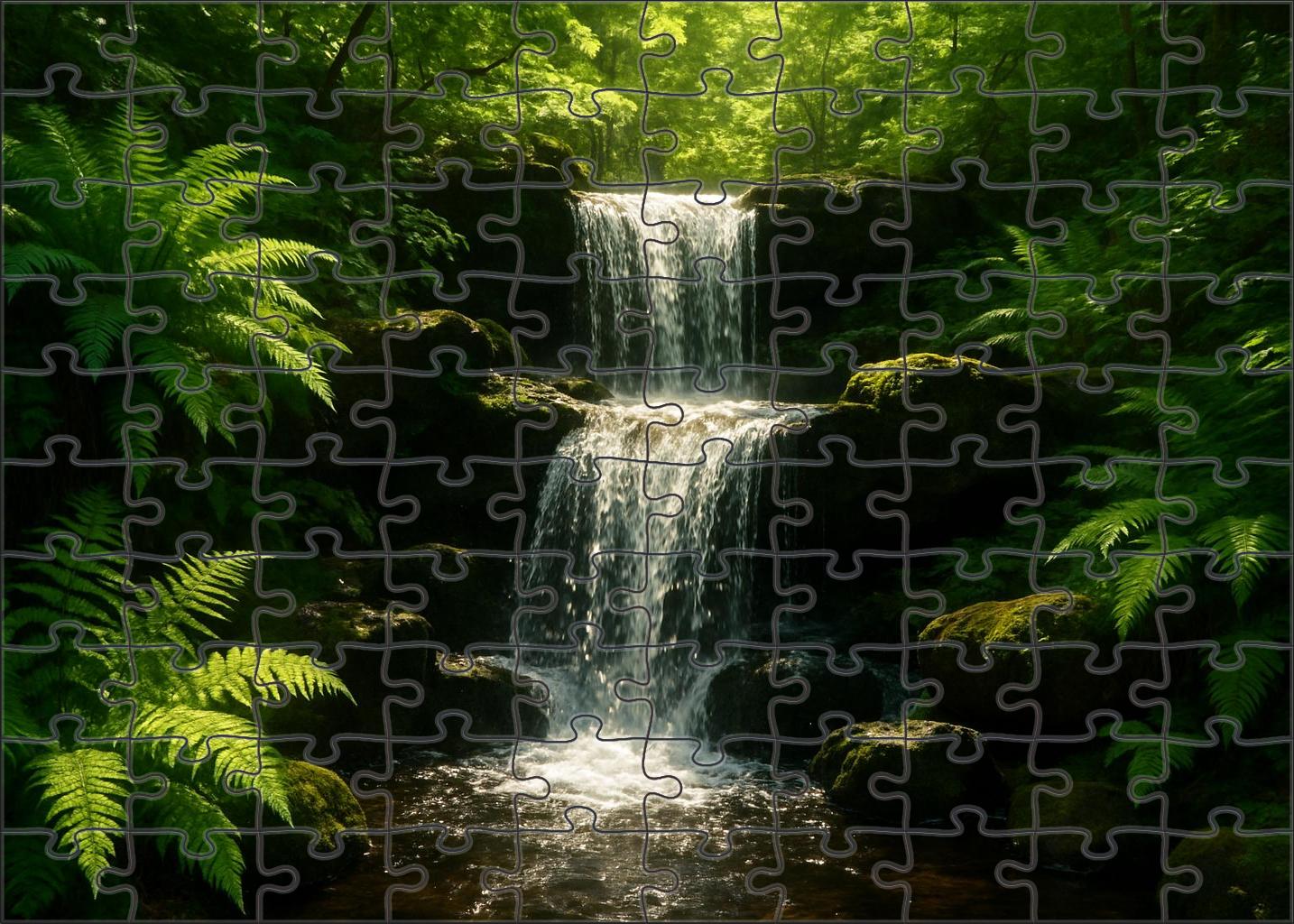 Crystal Cascade Ravine Custom Jigsaw Puzzle