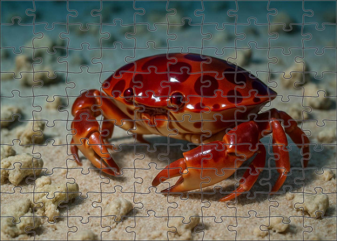 Ruby-spotted Coral Crab Small Armored Scavenger With Bright Markings Easy Puzzles