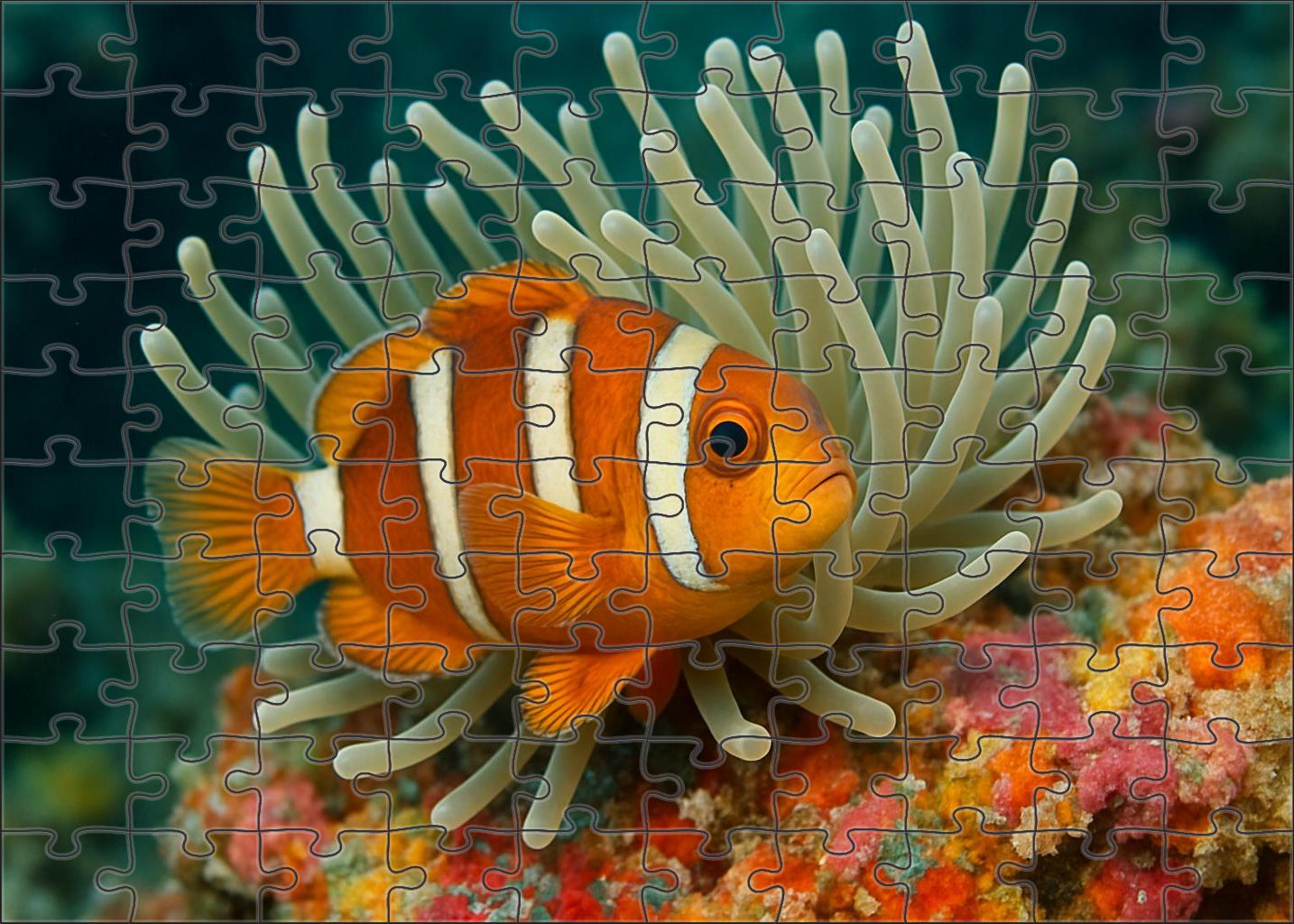 Amber Crest Anemonefish Bold Coral Guardian Easy Puzzles