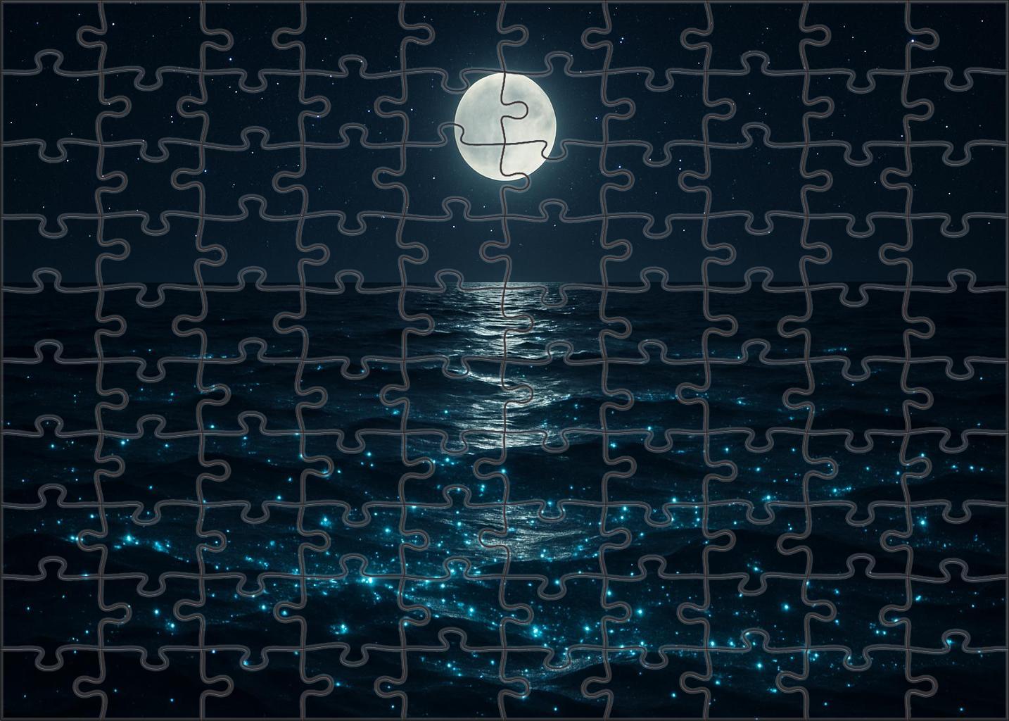Moonlit Bioluminescent Drift 300 Piece Puzzle