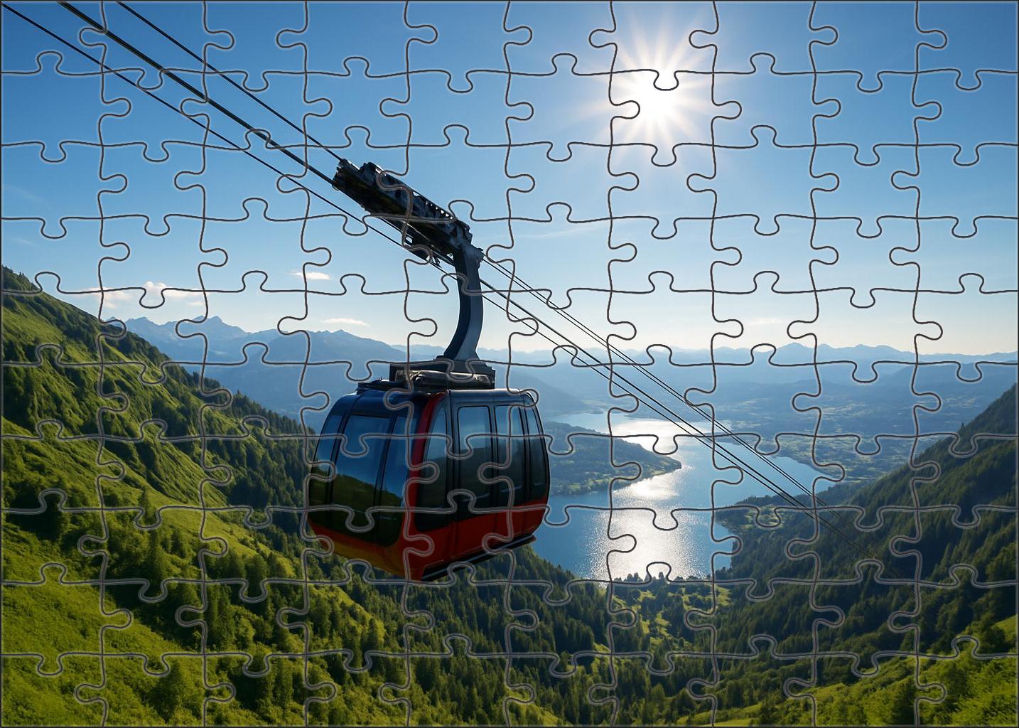 Solar-enhanced Cable Car 50 Piece Puzzle