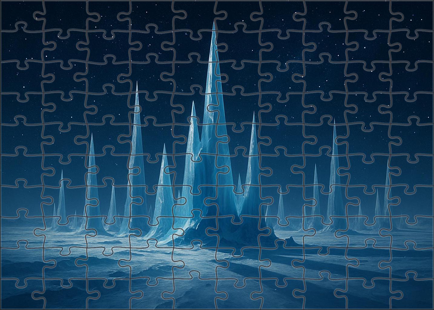 Moonlit Ice Spires Family Puzzles