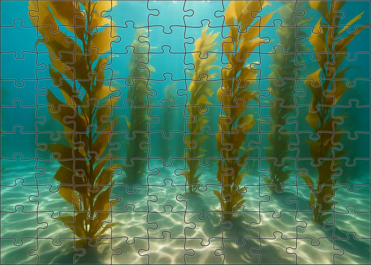 Golden Kelp Labyrinth Custom Jigsaw Puzzle