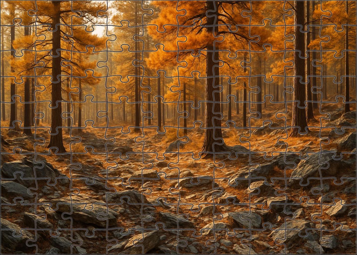 Amber Pine Slopes Premium Puzzle Pieces