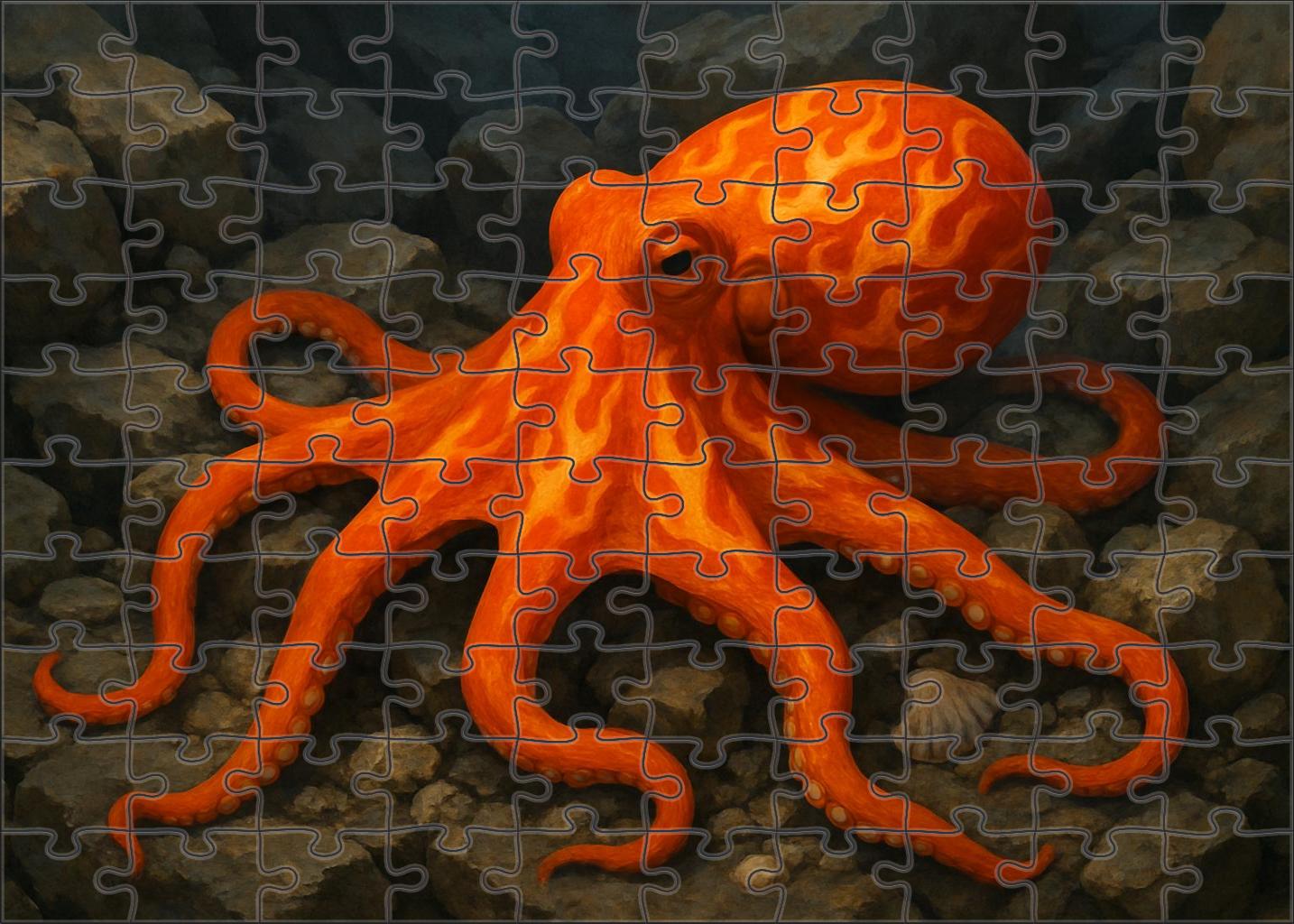 Flameback Lantern Octopus Illuminated Shallow Dweller Easy Puzzles
