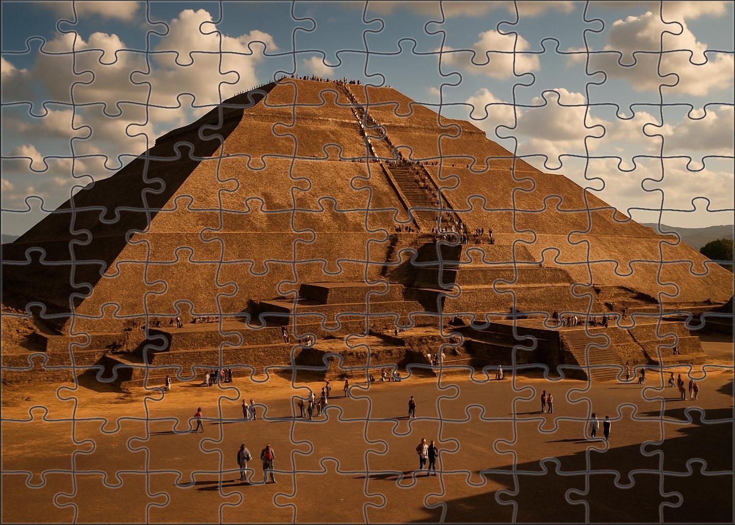 Teotihuacan Pyramid Of The Sun Located Near Mexico City Mexico Recognized By 7620 As A Colossal Ancient Mesoamerican Structure 20 Piece Puzzle