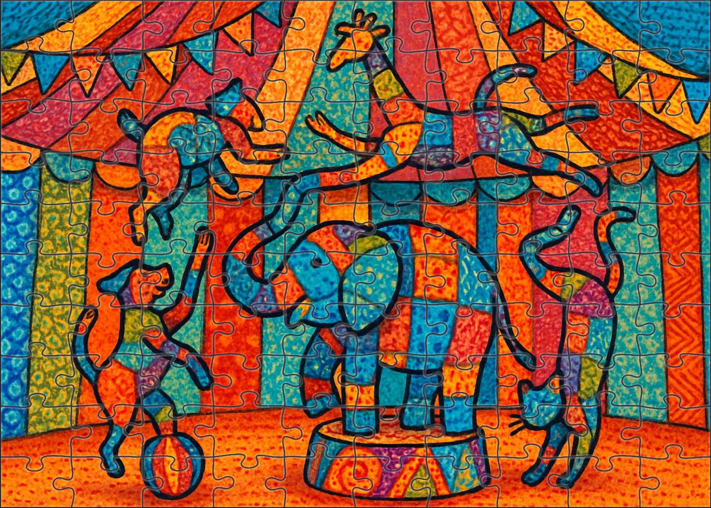 The Patchwork Animal Circus Premium Puzzle Pieces