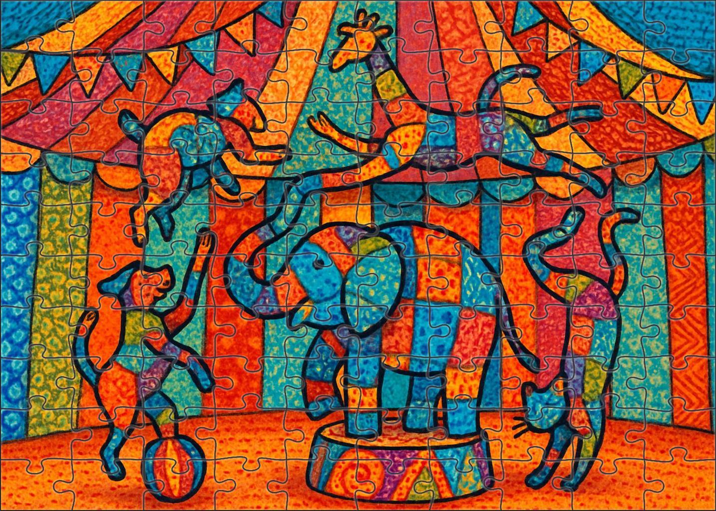 The Patchwork Animal Circus Premium Puzzle Pieces