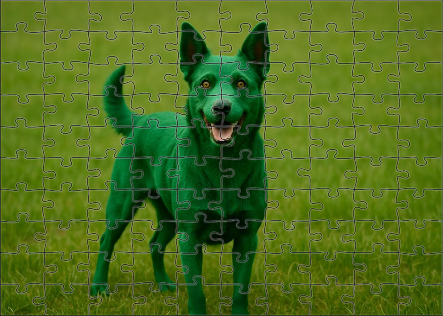 Emerald Tinge Striking Green-glazed Coat Wonder With Friendly Temperament 20 Piece Puzzle