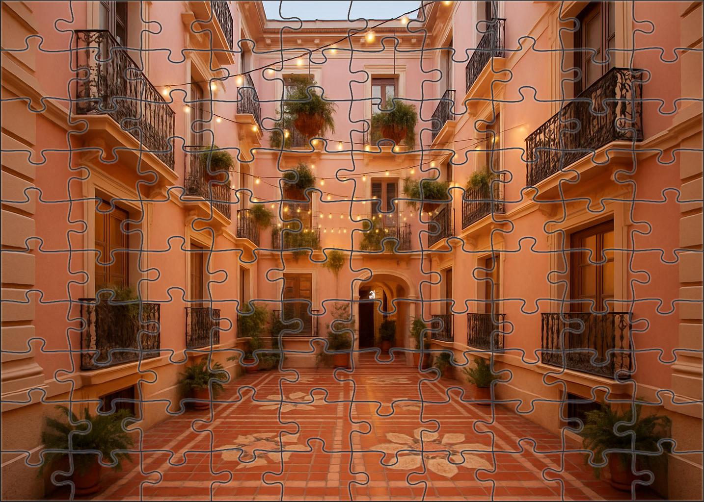 Blush Garden Court 200 Piece Puzzle