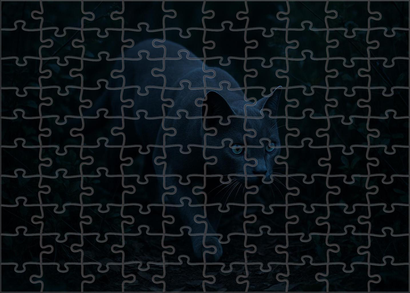 Silver Duskstalker Nocturnal Mammal With Whisper-soft Paws And Reflective Eyes Puzzle Collection