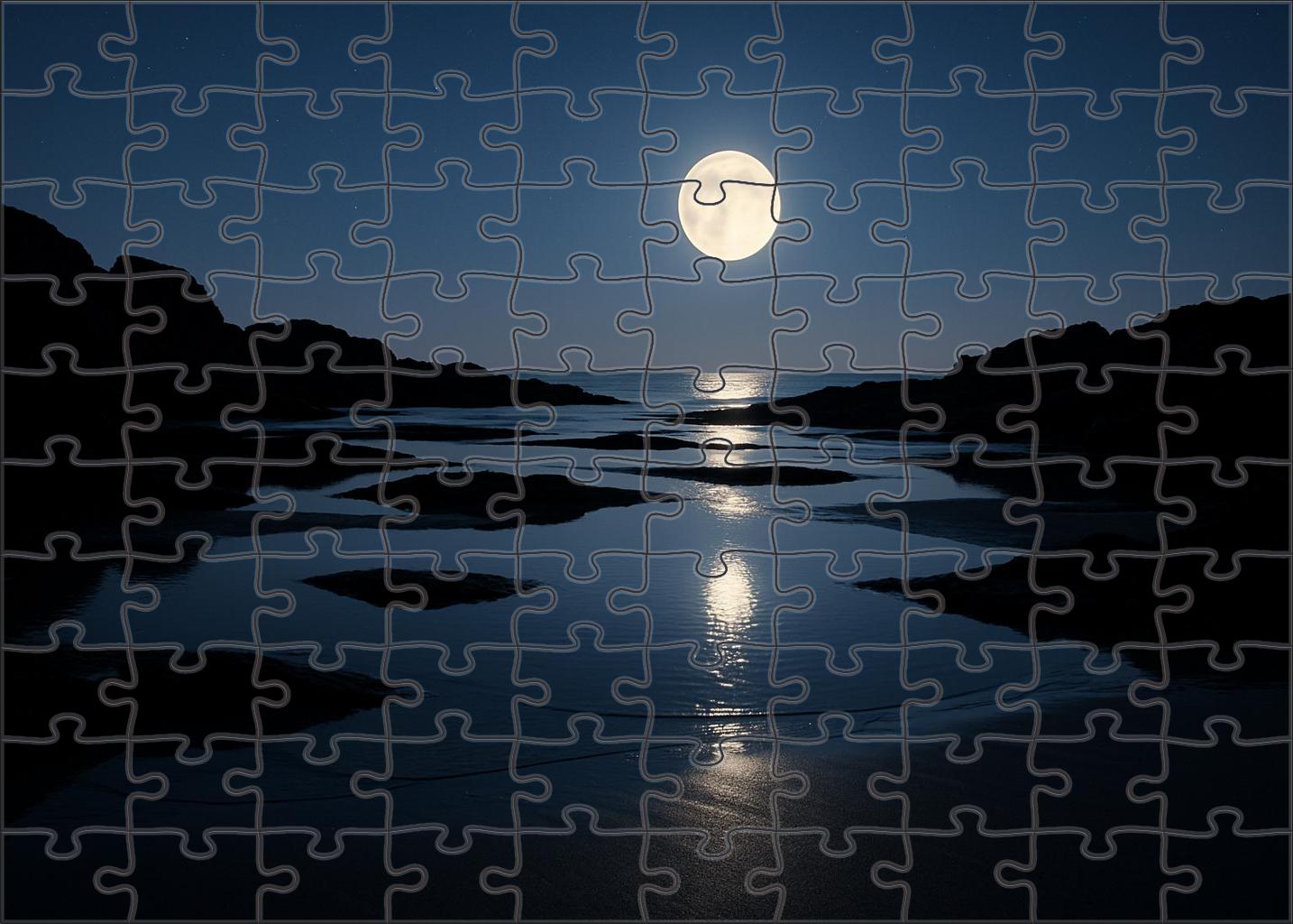 Moonlit Tide Cove Unique Puzzle Design