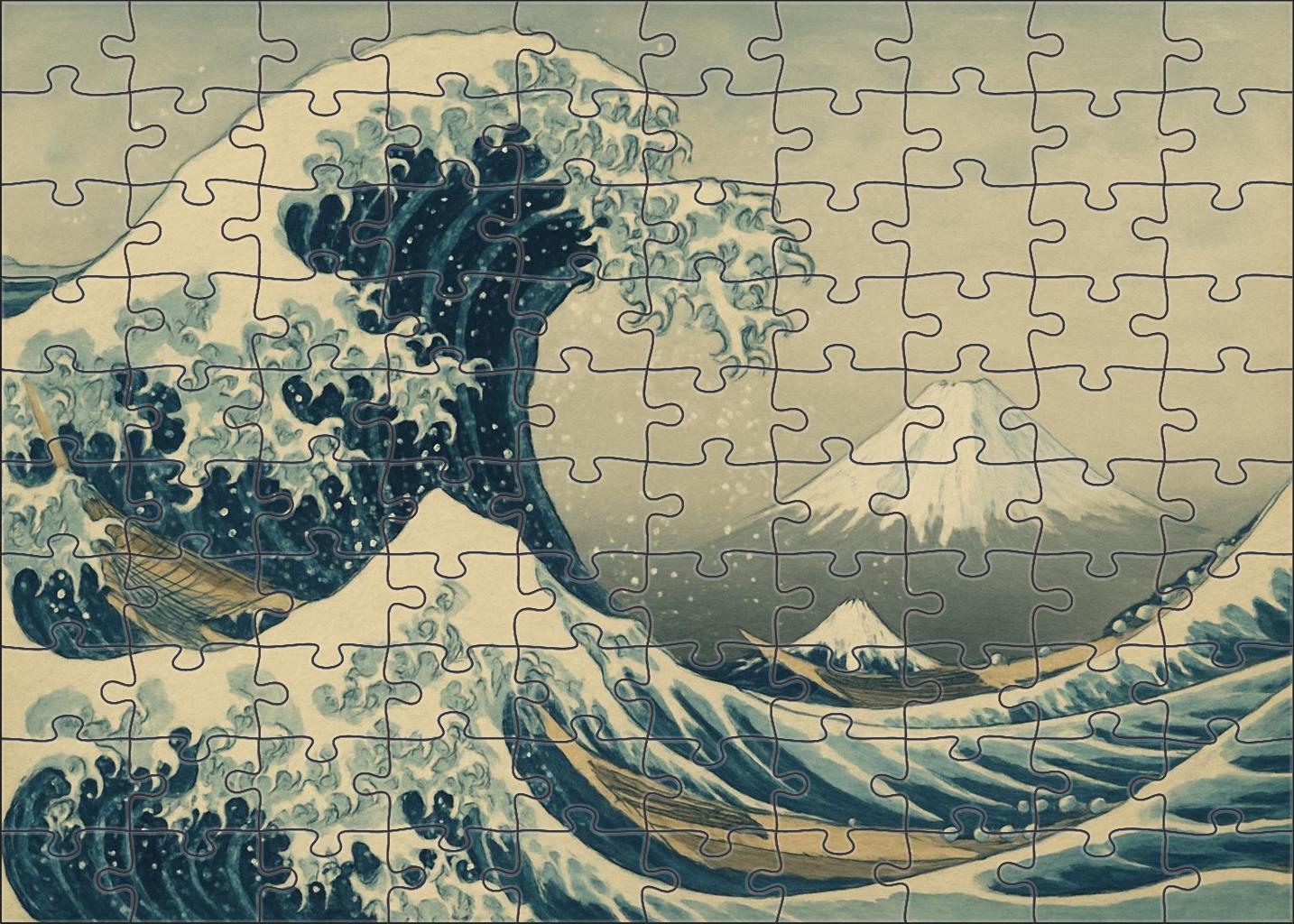 The Great Wave Off Shore Premium Puzzle Pieces