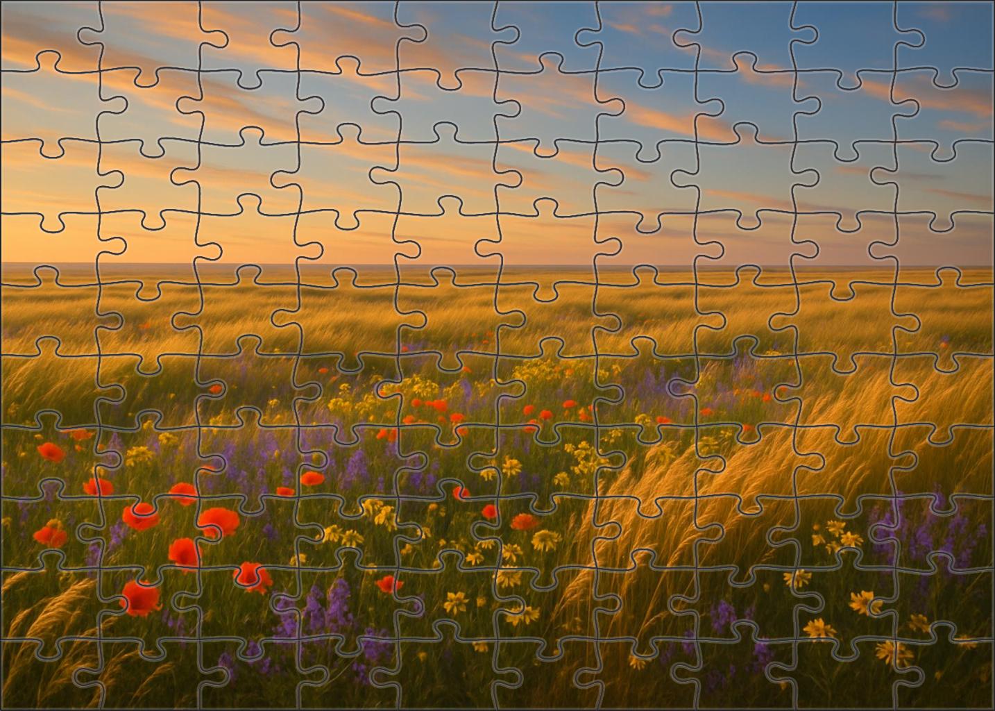 Golden Prairie Meadow Easy Puzzles
