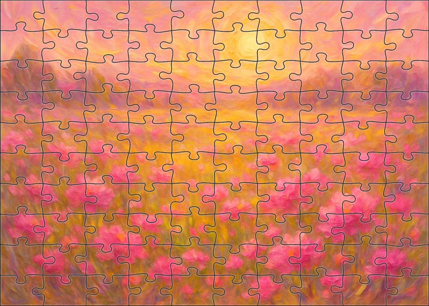 Symphony In Pink And Gold 100 Piece Puzzle