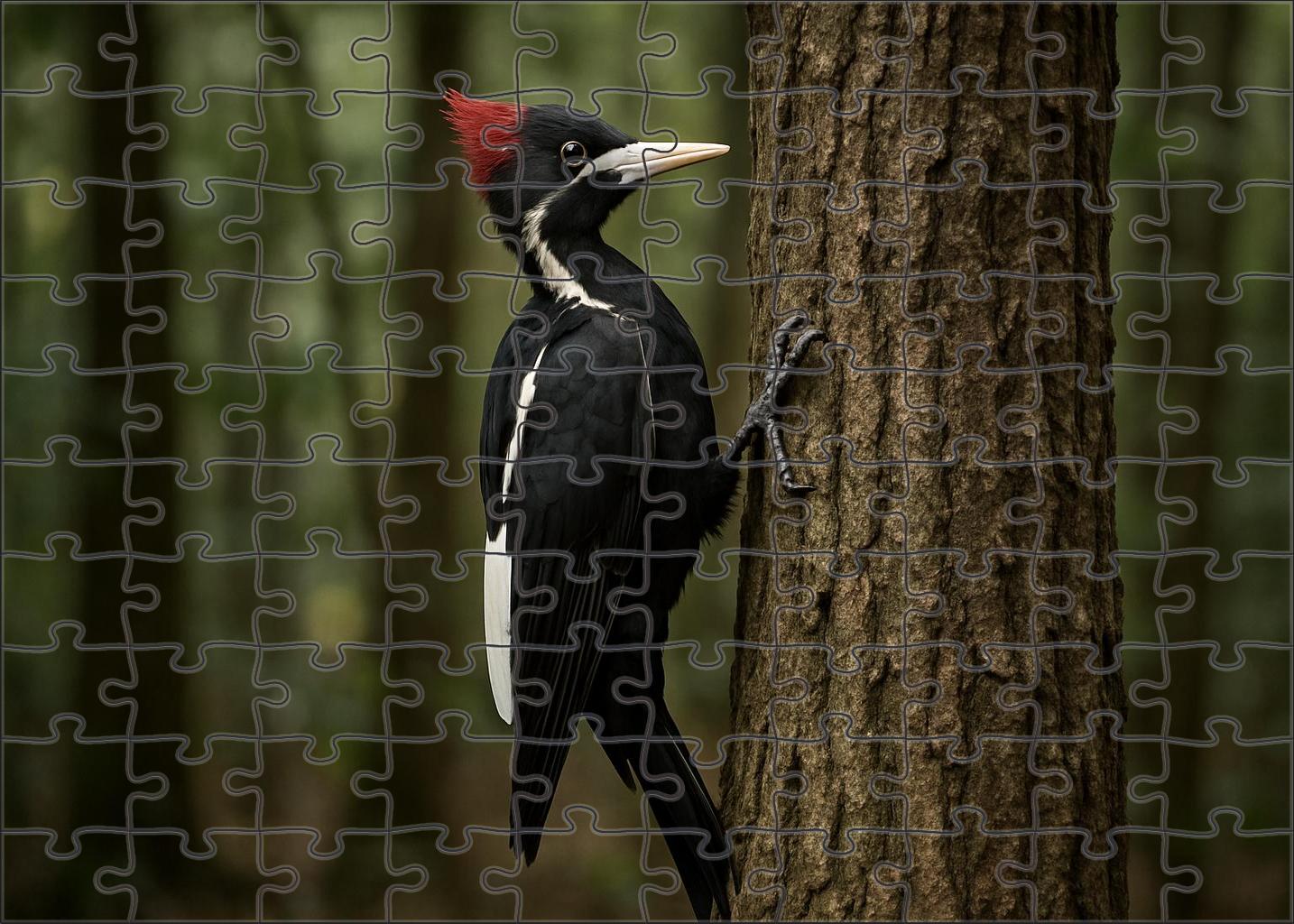 Ivory-billed Woodpecker The Elusive Giant Premium Puzzle Pieces