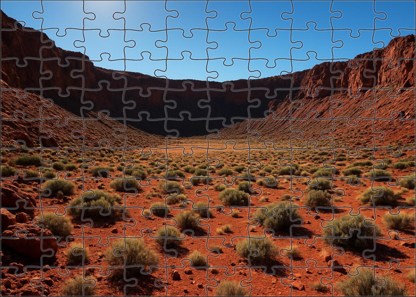 Sunlit Volcanic Crater Custom Jigsaw Puzzle