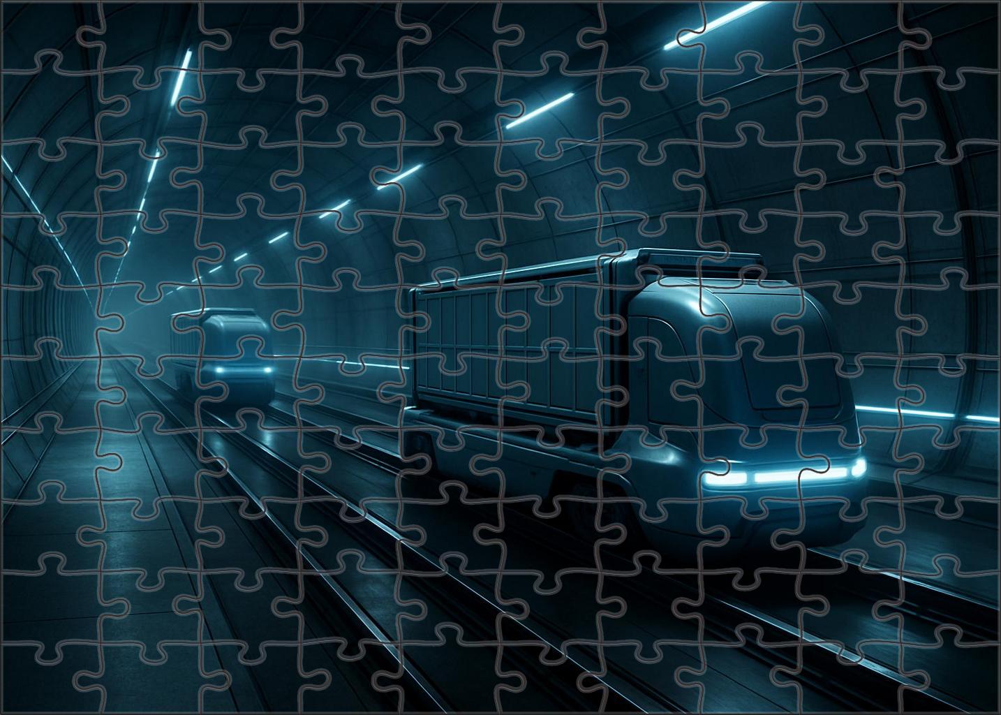 Automated Underground Freight Conveyor 500 Piece Puzzle