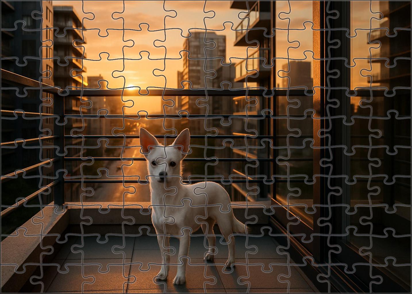 Pearl Gleam Pure White Toy Guard With Watchful Spirit Custom Jigsaw Puzzle