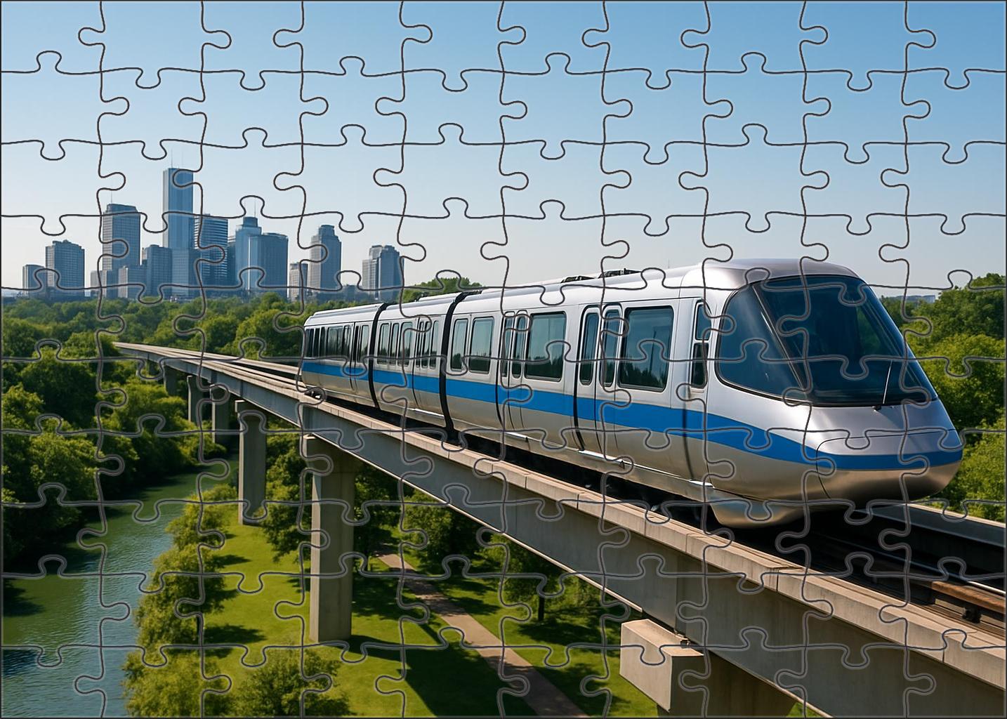 Silver Streamliner Monorail Challenging Puzzles