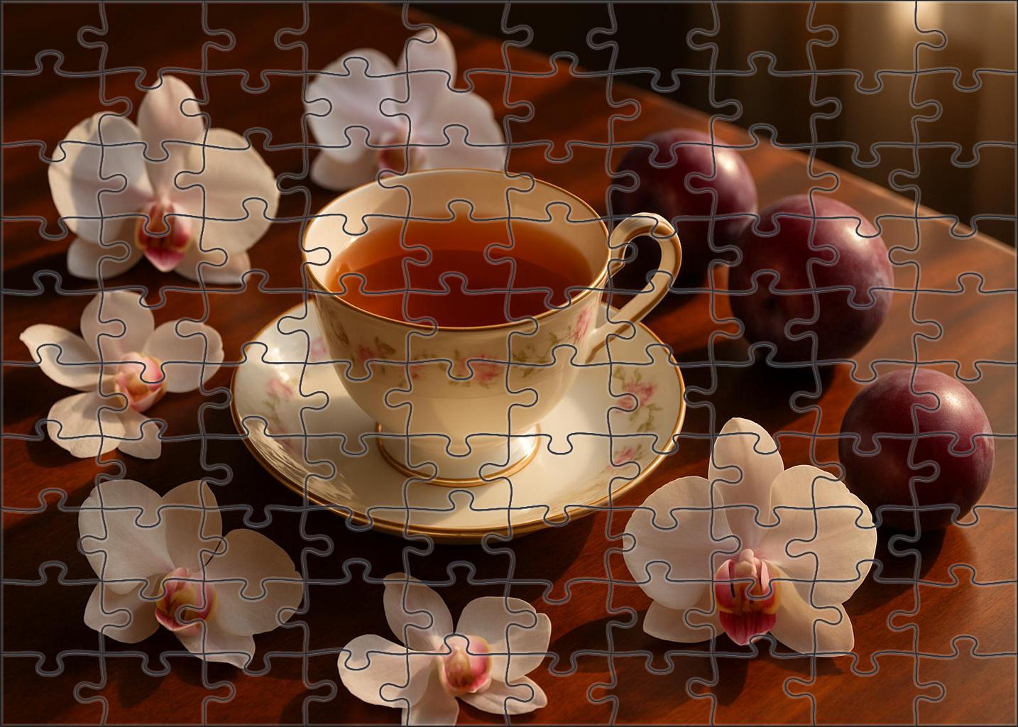 Silent Orchid Fragrant Black Tea With Orchid Blossom And Plum 200 Piece Puzzle