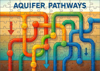Subterranean Aquifer Network Chart 300 Piece Puzzle